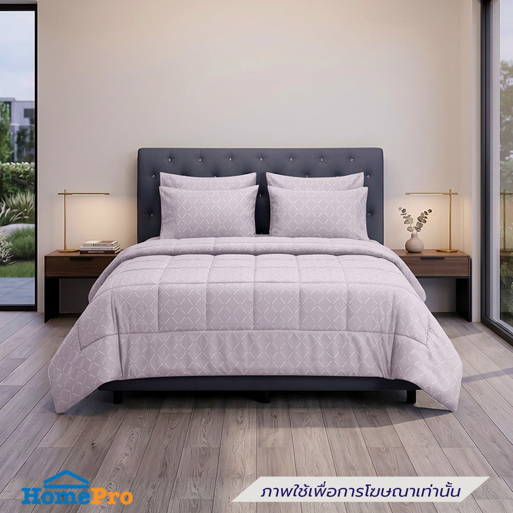 ชุดผ้าปูที่นอน 6 ฟุต (ชุด 6 ชิ้น) PICASSO TENCEL สี DARK GREY