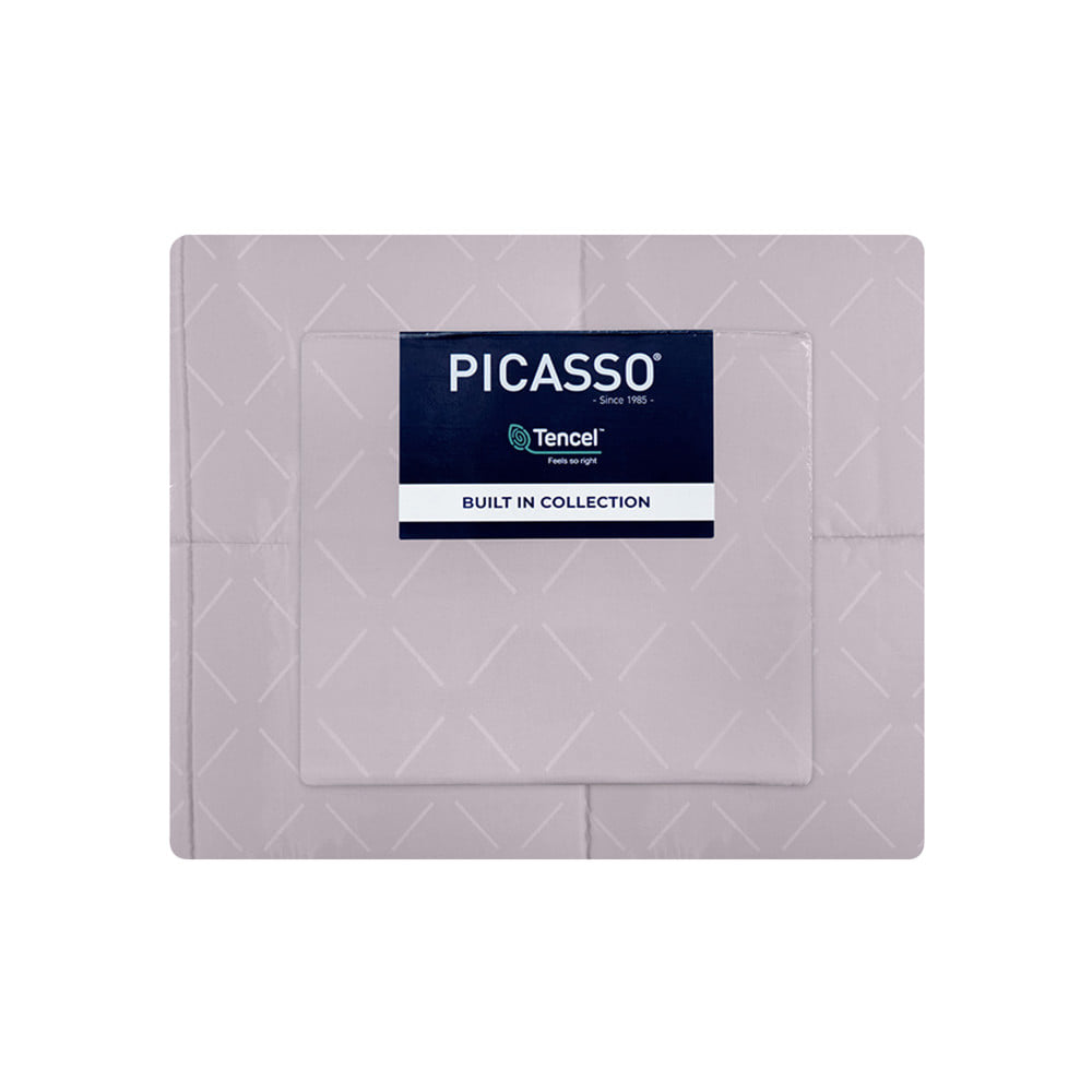 ชุดผ้าปูที่นอน 6 ฟุต (ชุด 6 ชิ้น) PICASSO TENCEL สี DARK GREY