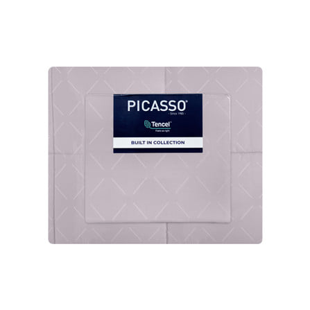 ชุดผ้าปูที่นอน 6 ฟุต (ชุด 6 ชิ้น) PICASSO TENCEL สี DARK GREY_4