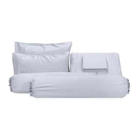 ชุดผ้าปูที่นอน 6 ฟุต (ชุด 6 ชิ้น) PICASSO TENCEL สี LIGHT GREY_1