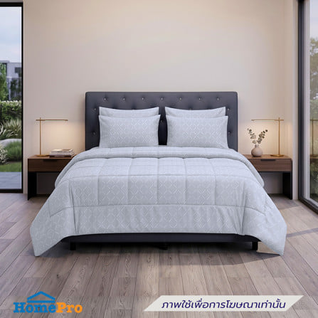 ชุดผ้าปูที่นอน 6 ฟุต (ชุด 6 ชิ้น) PICASSO TENCEL สี LIGHT GREY_0