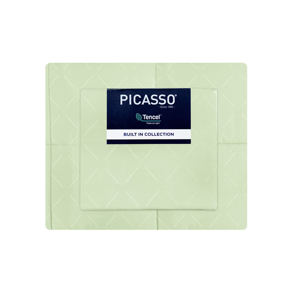 ชุดผ้าปูที่นอน 6 ฟุต (ชุด 6 ชิ้น) PICASSO TENCEL สี GREEN