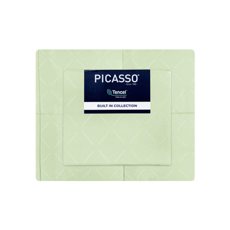 ชุดผ้าปูที่นอน 6 ฟุต (ชุด 6 ชิ้น) PICASSO TENCEL สี GREEN_4