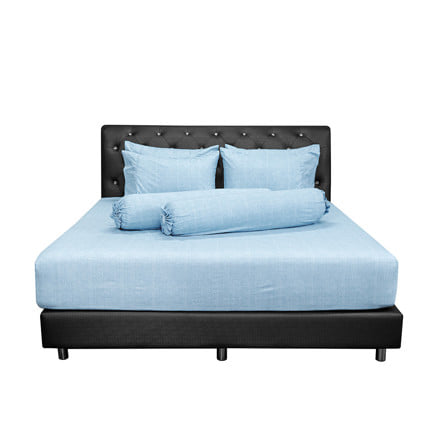 ชุดผ้าปูที่นอน 6 ฟุต (ชุด 5 ชิ้น) PICASSO CLASSIC สี BLUE_1