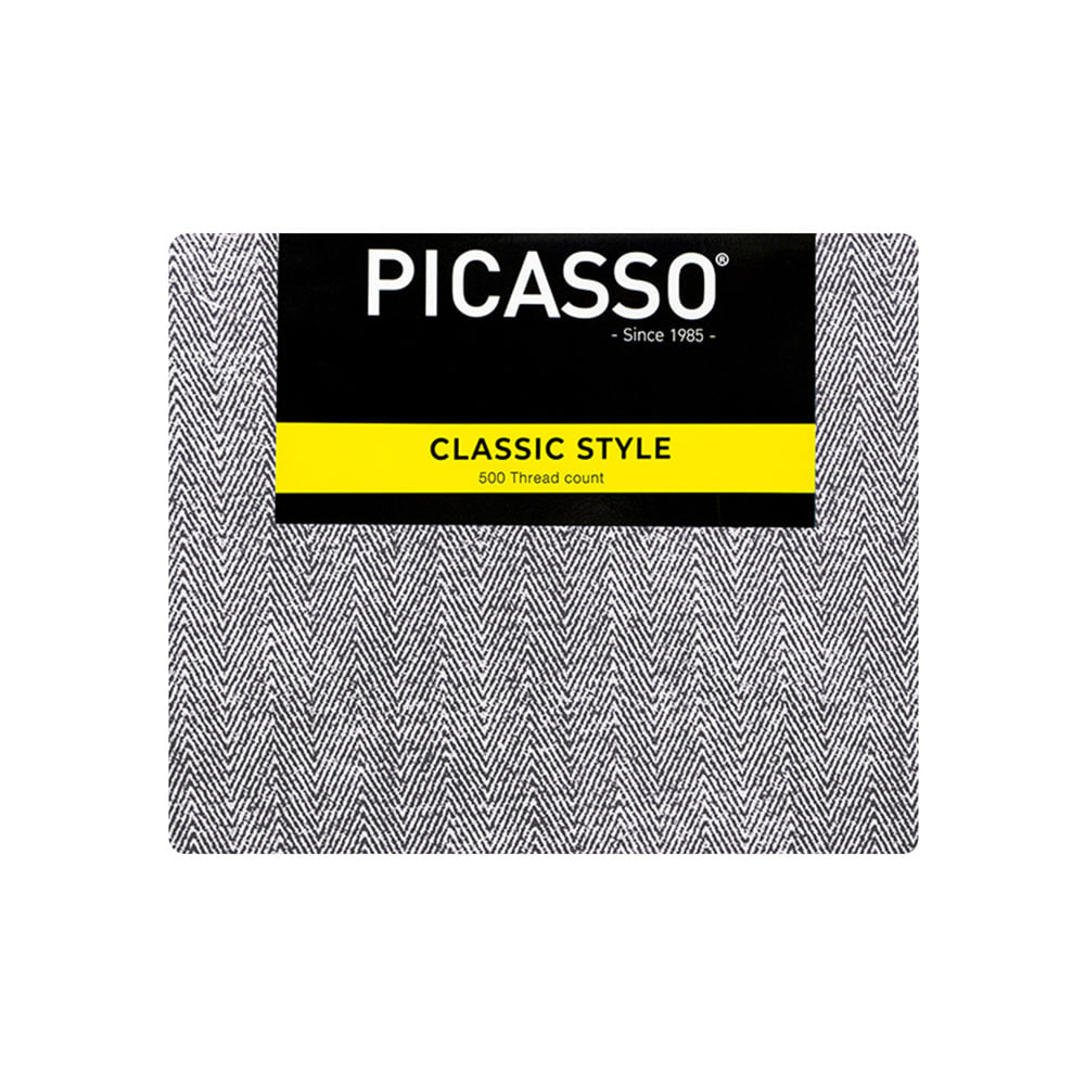 ชุดผ้าปูที่นอน 6 ฟุต (ชุด 5 ชิ้น) PICASSO CLASSIC สี DARK GREY