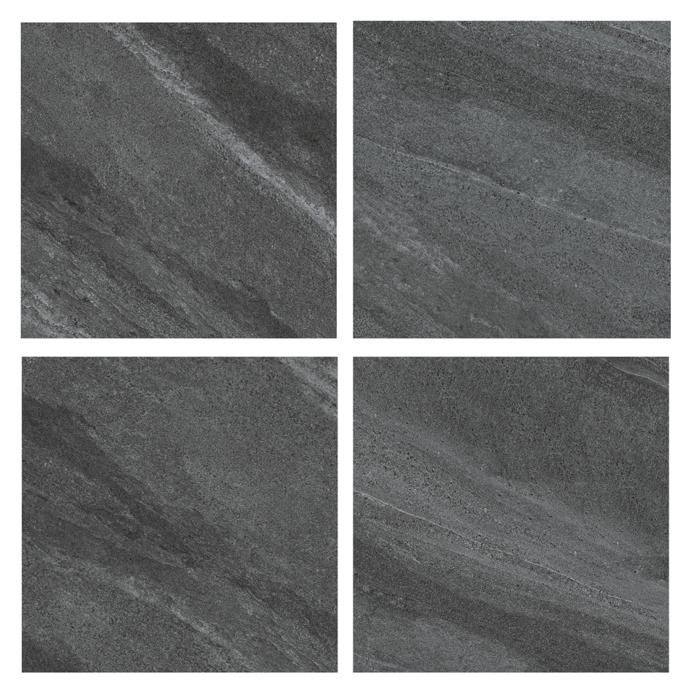 กระเบื้องพื้น 16x16 นิ้ว DURAGRES ดัสติน ดำ (REC-AF) A 0.96 ตร.ม.