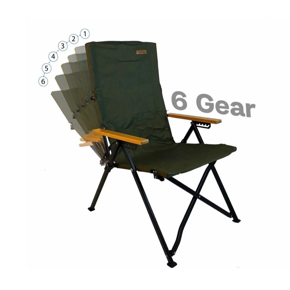 เก้าอี้แคมป์ปิ้ง MOUNAKEA GEAR6 สีดำ