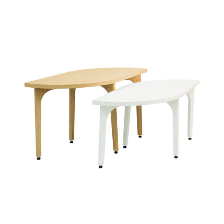 โต๊ะกลาง KONCEPT LEAF 19250158 40 ซม. สีขาว -โอ๊ค_1