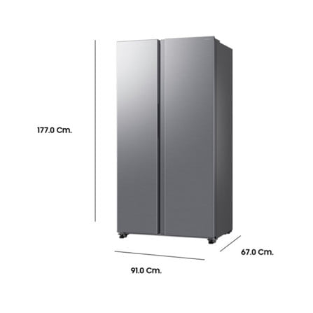 ตู้เย็น SIDE BY SIDE SAMSUNG RS40H53X2TST 18.7 คิว สีเงิน_6