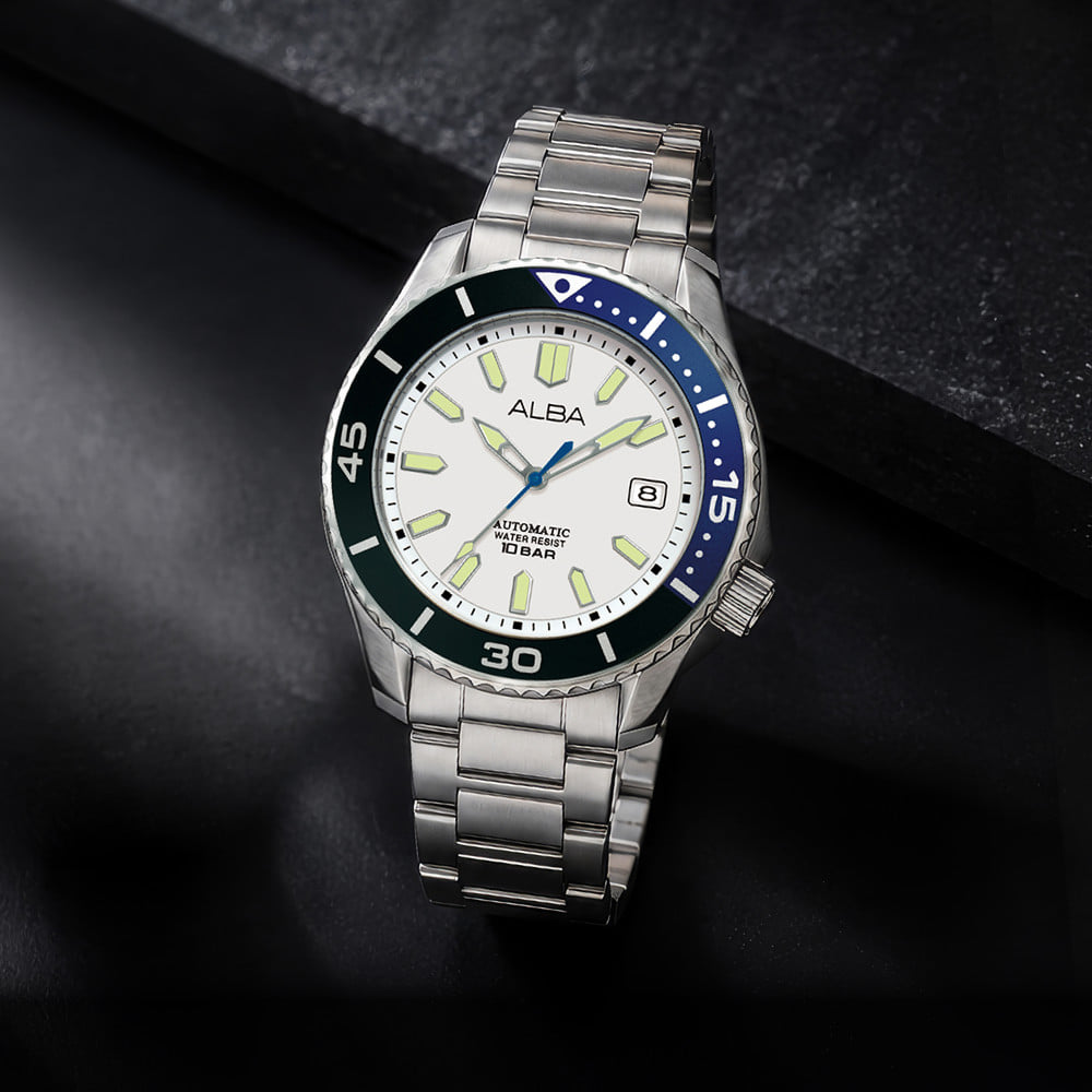 นาฬิกาข้อมือผู้ชาย ALBA SPORTIVE AU4085X 42.5 มม. สีขาว