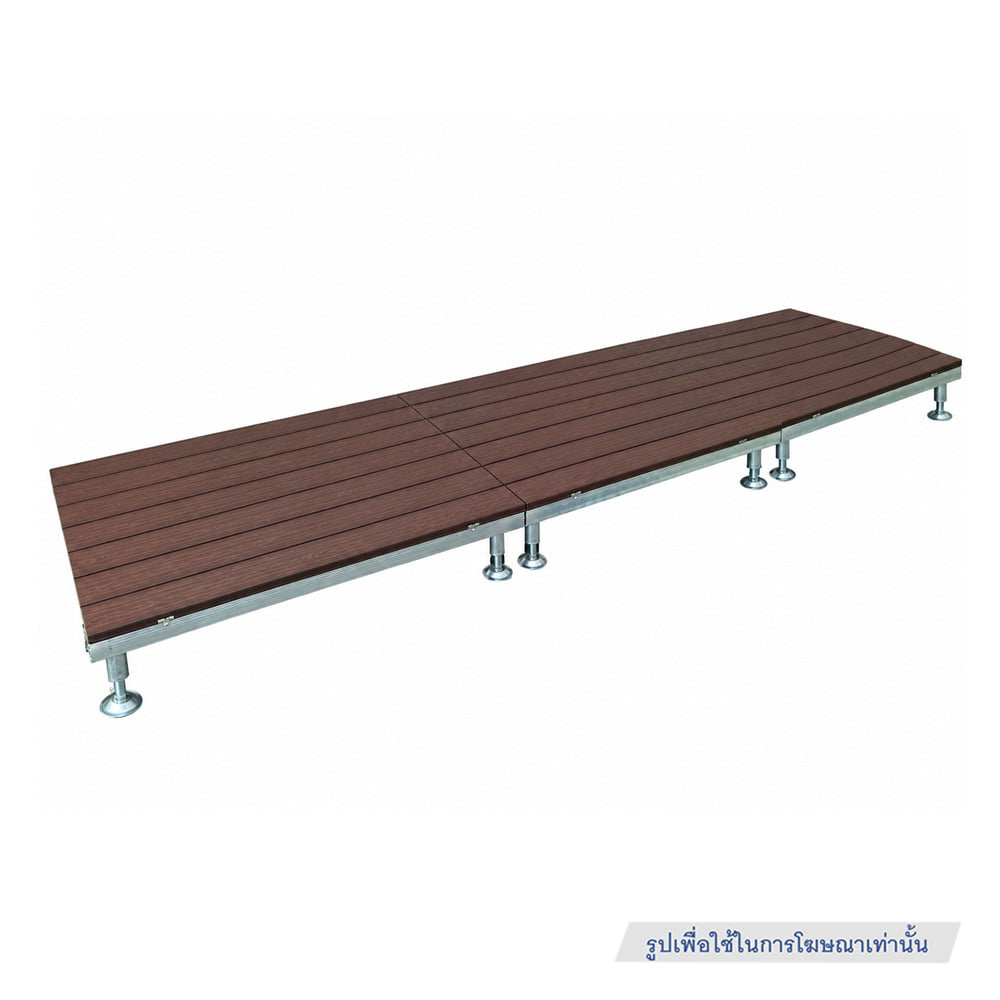 แผ่นทางเท้า WPC MOUNAKEA W127936 100x100 ซม. สีน้ำตาลเข้ม