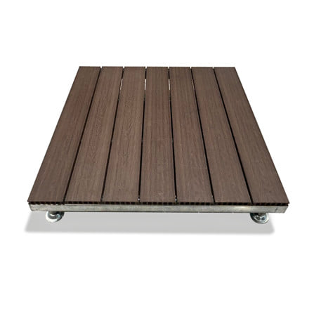 แผ่นทางเท้า WPC MOUNAKEA W127936 100x100 ซม. สีน้ำตาลเข้ม_1