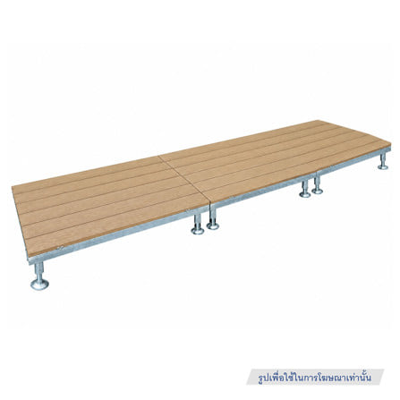 แผ่นทางเท้า WPC MOUNAKEA W127935 100x100 ซม. สีน้ำตาล_2