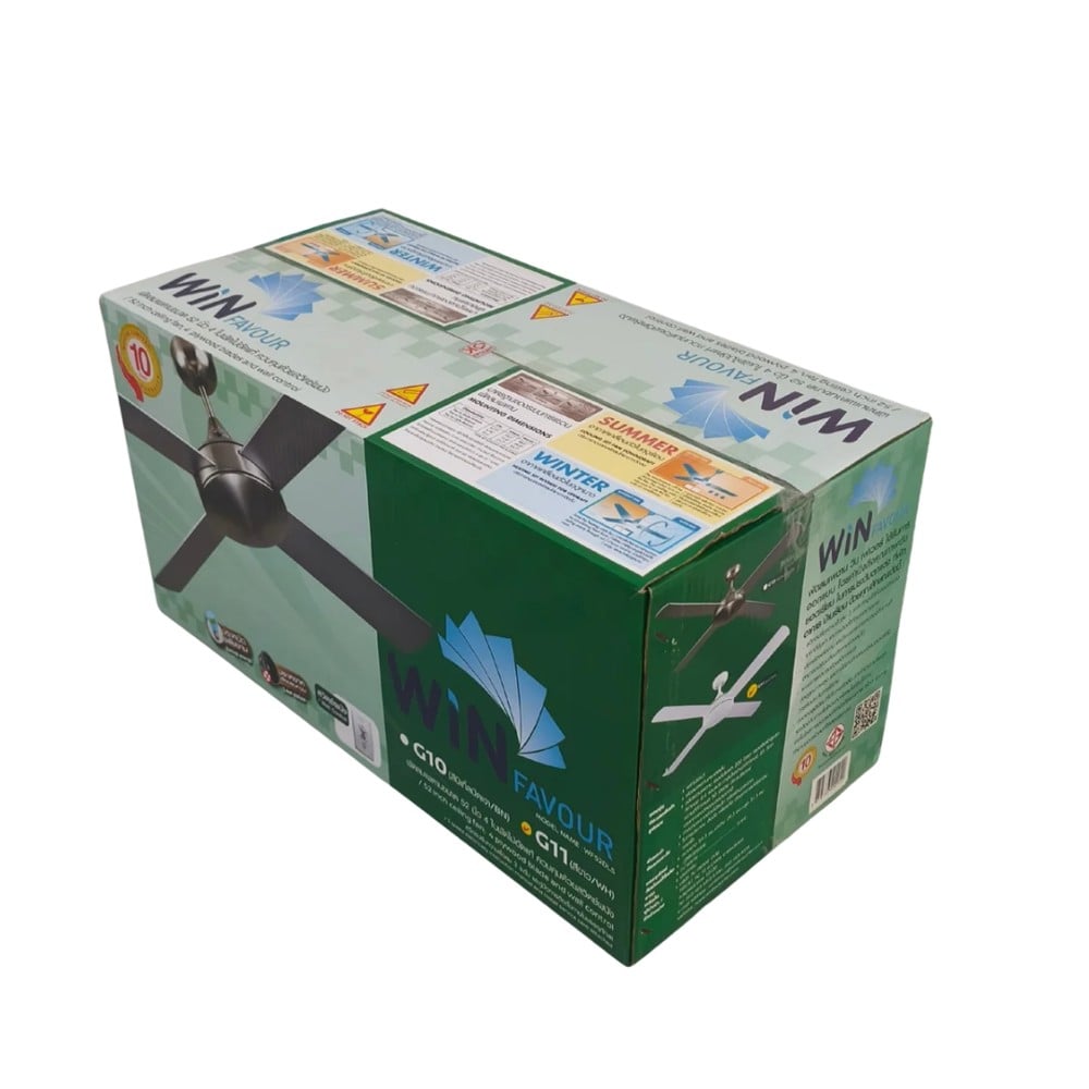 พัดลมไม่มีโคมไฟ WINFAVOUR G11 52 นิ้ว สีขาว