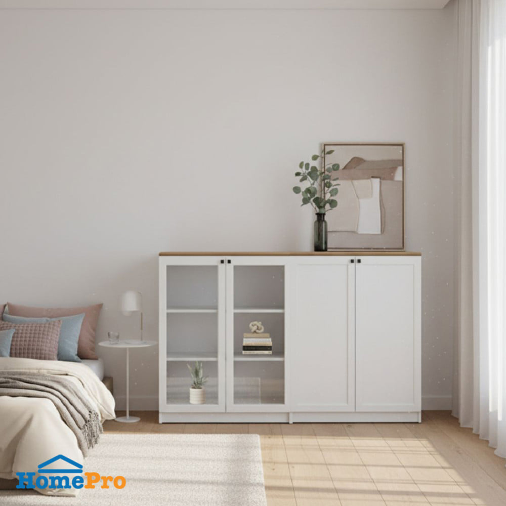 ตู้เตี้ย SB FURNITURE TRIXX 59064524 160 ซม. สีขาว