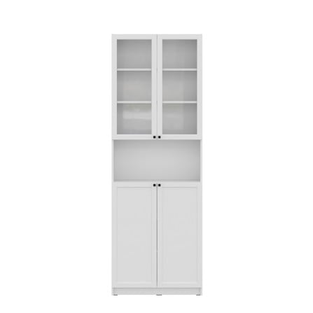 ตู้สูงบานผสม SB FURNITURE TRIXX 59064931 140 ซม. สีขาว_2