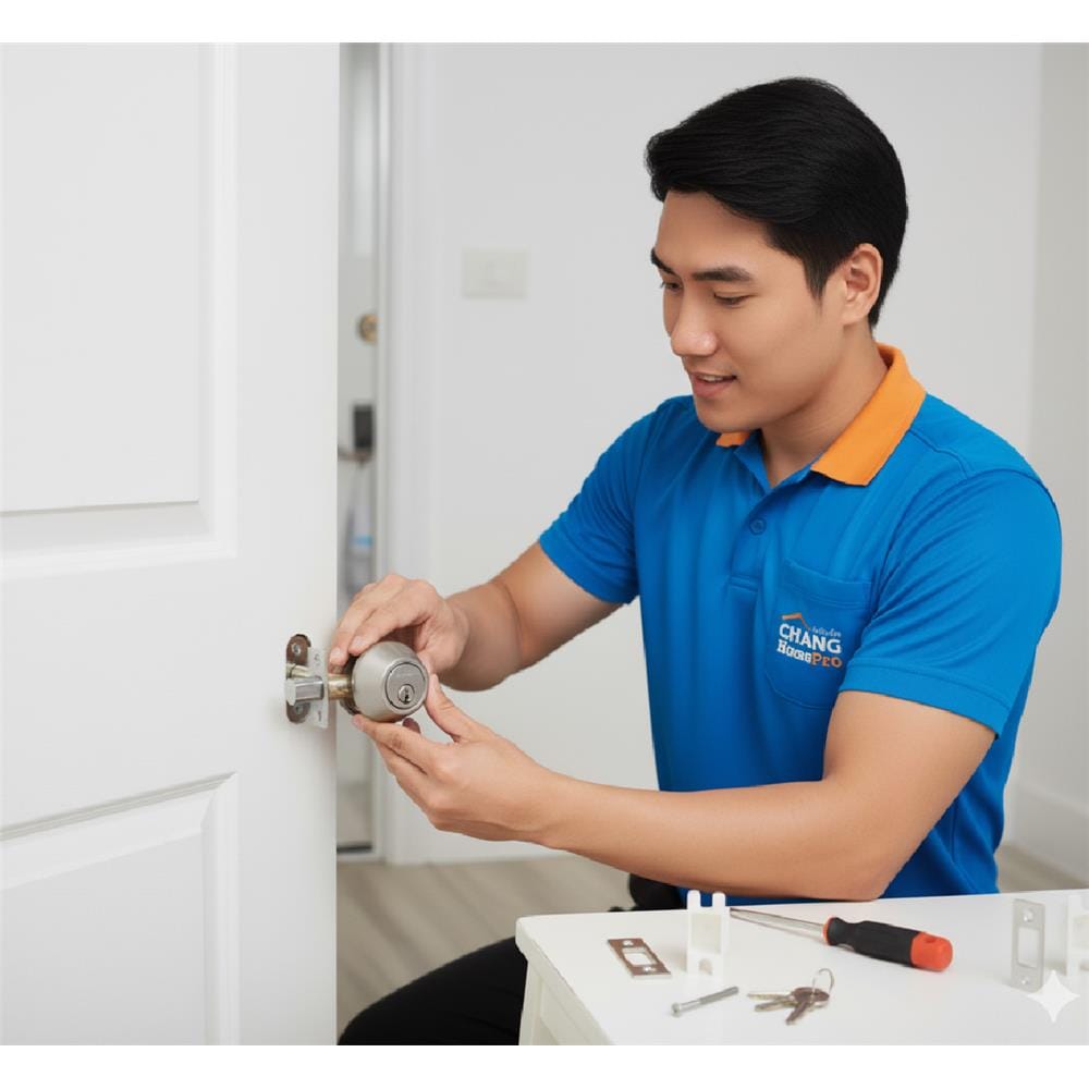 ติดตั้งกุญแจ DEADBOLT หรือเขาควาย