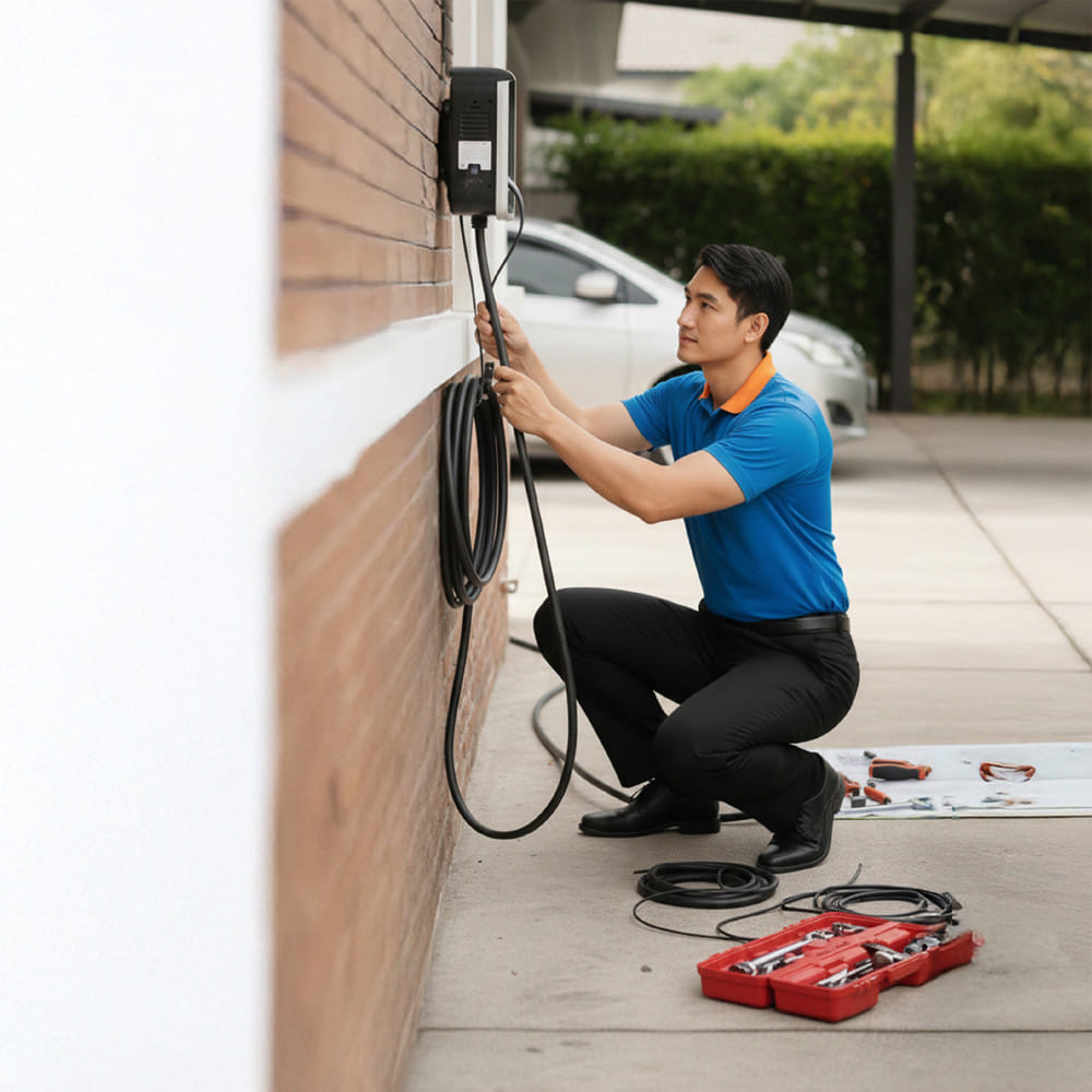ติดตั้ง EV Charger 22kw 3 Phase (วงจรที่ 1)