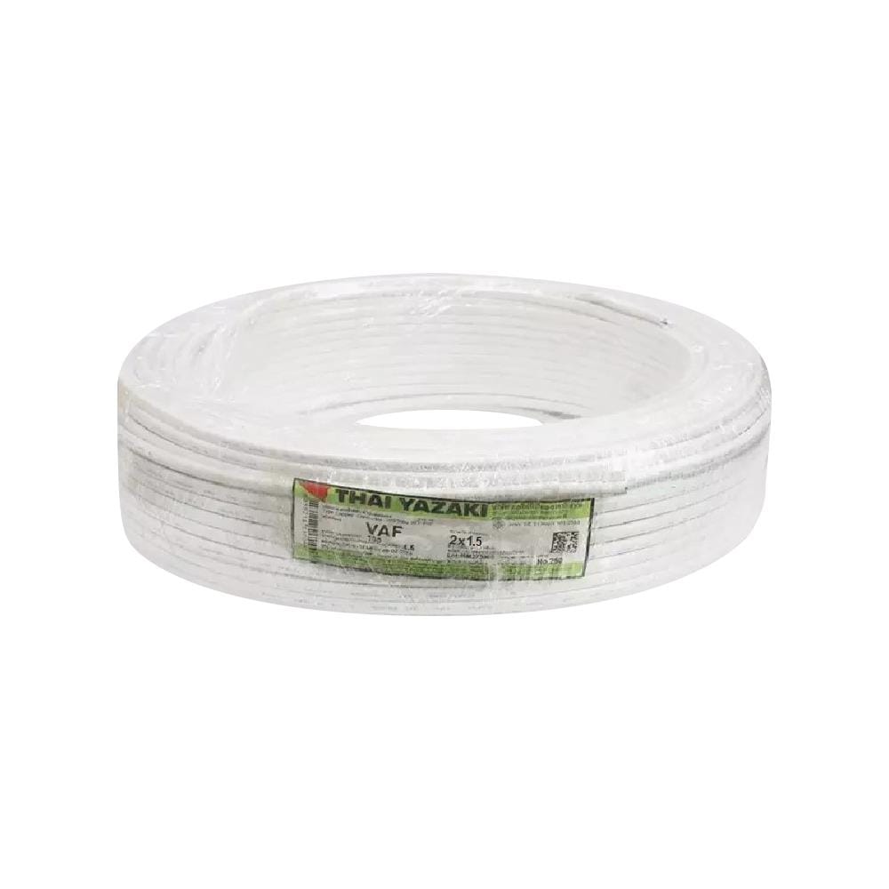 สายไฟ VAF YAZAKI 2x1.5 ตร.มม. 100 ม. สีขาว