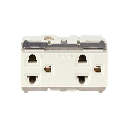 เต้ารับคู่ 3 ขา PANASONIC WNG15923-7 สีขาว_0