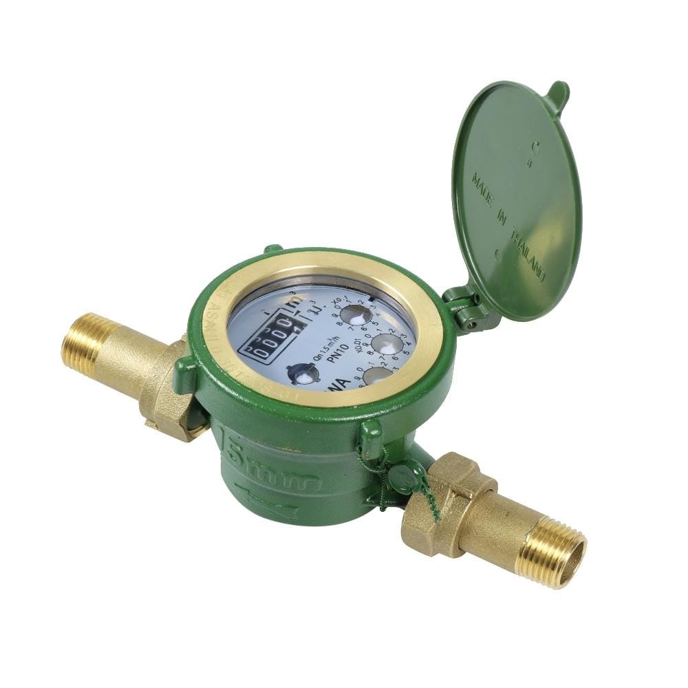 มิเตอร์น้ำทองเหลือง SANWA 1/2 นิ้ว