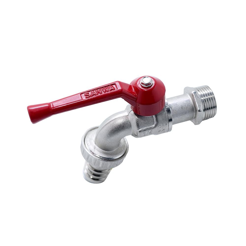 ก๊อกบอลสนาม&nbsp;SANWA&nbsp;3/4 นิ้ว สีแดง