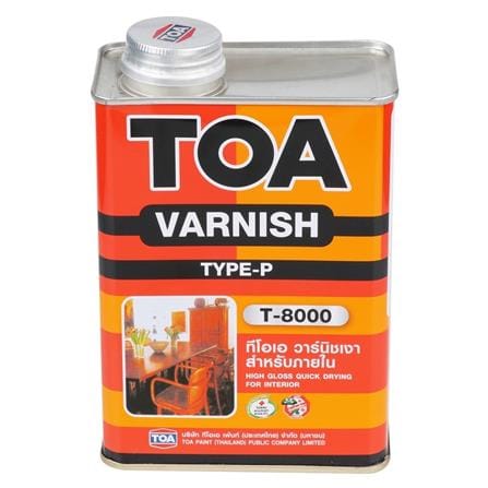 INTERIOR VARNISH TOA T-8000 GLOSS 1/4GAL_0