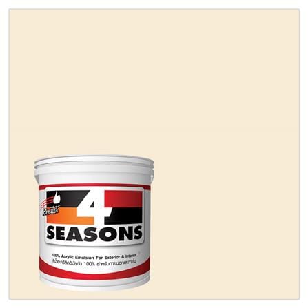 สีน้ำทาภายนอก TOA 4 SEASONS #A2001 สีครีม ด้าน 5 แกลลอน_0