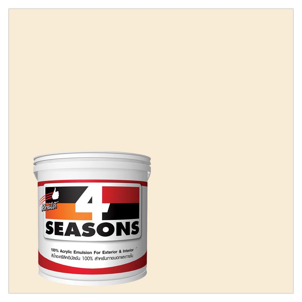สีน้ำทาภายนอก TOA 4 SEASONS สีครีม #A2001 ด้าน 1 แกลลอน