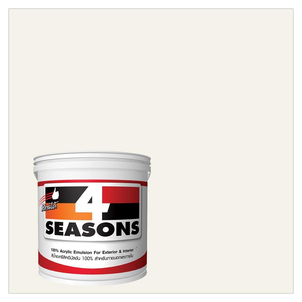 สีน้ำทาภายนอก TOA 4 SEASONS สีขาว #A1000 ด้าน 1 แกลลอน