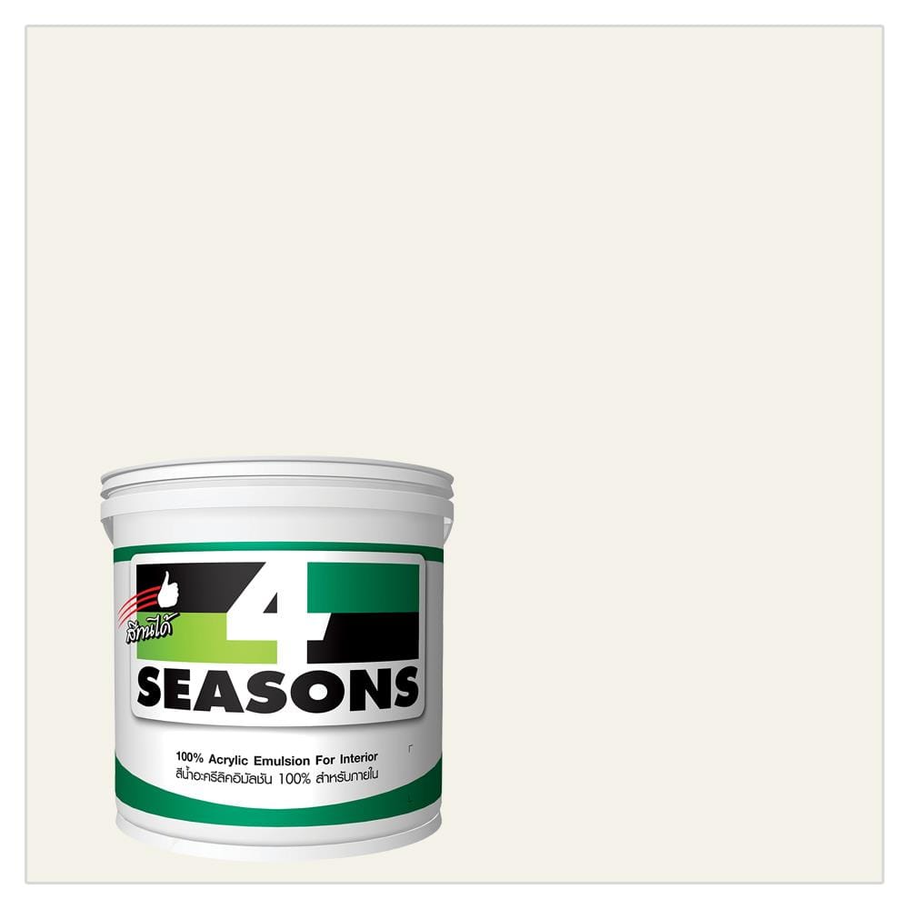สีน้ำทาภายใน TOA 4 SEASONS สีขาว #A1000 ด้าน 1 แกลลอน