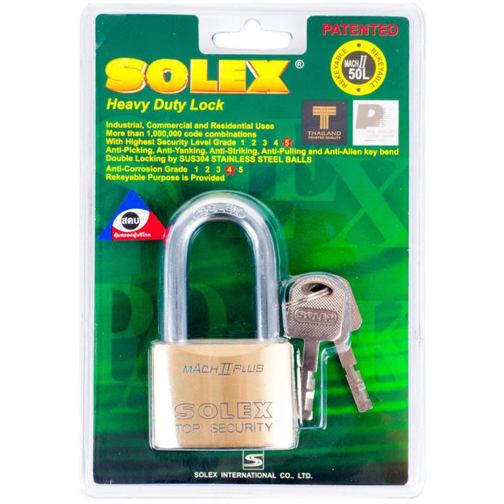 กุญแจลูกปืน SOLEX MACH2PLUSL50 50 มม.
