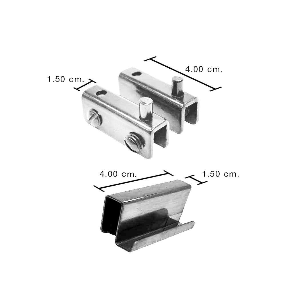 GLASS DOOR HINGE WITH HANDLE FITT GH-2040 CHROME