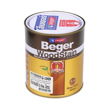 สีย้อมไม้ BEGER 1909 สีมะฮอกกะนี เงา 1/4 แกลลอน_0