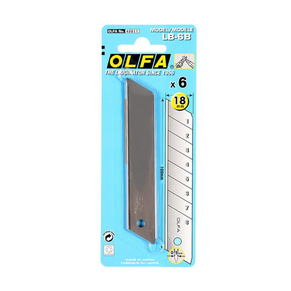 CUTTER REPLACEMENT BLADE OLFA LB-6B 18MM 6EA/SET