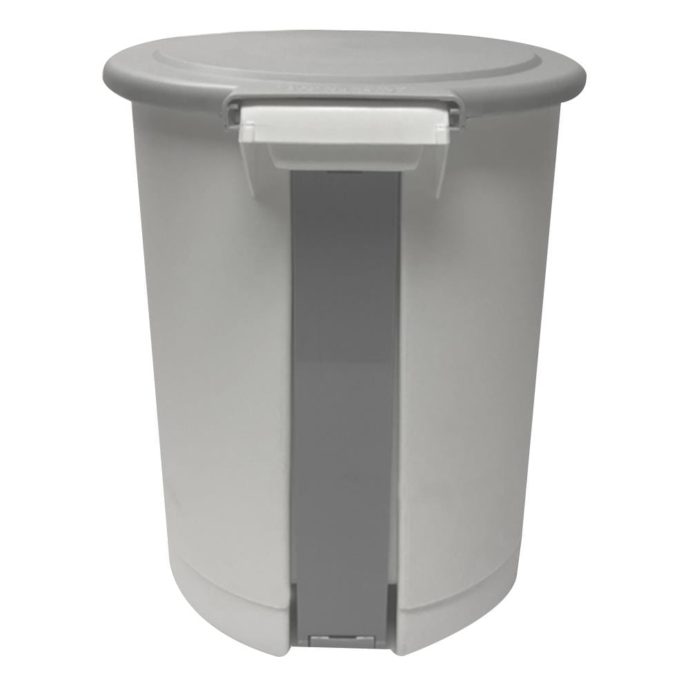 ถังขยะเหยียบกลม CLEAN G-663 ขนาด 10L  สีขาว/ฝาสีเทา
