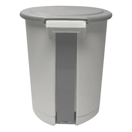 ถังขยะเหยียบกลม CLEAN G-663 ขนาด 10L  สีขาว/ฝาสีเทา_2