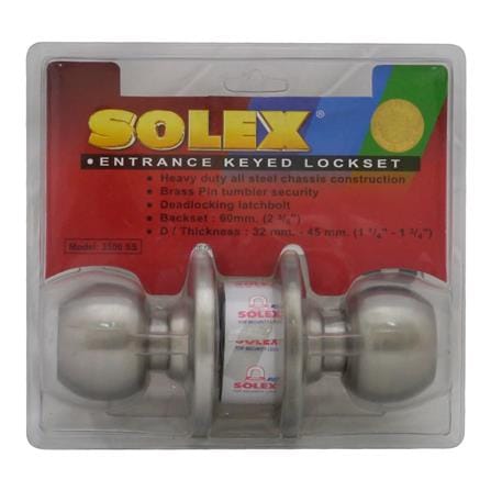 ลูกบิดประตู หัวกลม SOLEX 3500 SS สีสเตนเลส