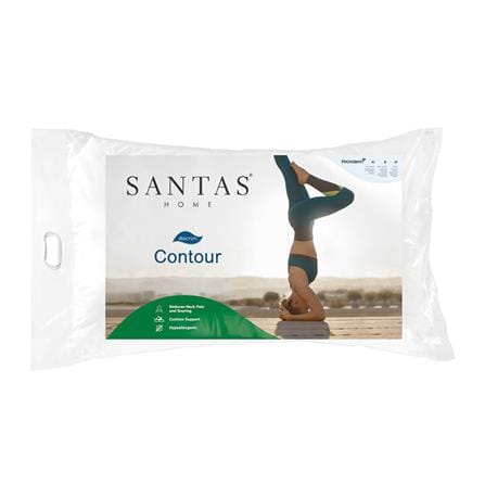 หมอนหนุน ใยสังเคราะห์ SANTAS COMFORT CONTOUR 19x29 นิ้ว สีขาว_4