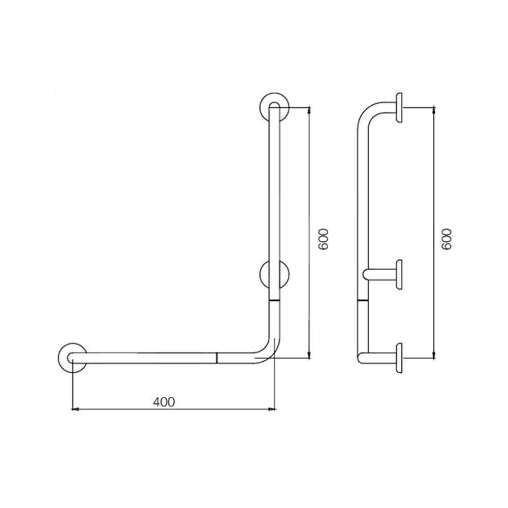 ราวมือจับกันลื่น ตัว L WS GB-3327-BLR