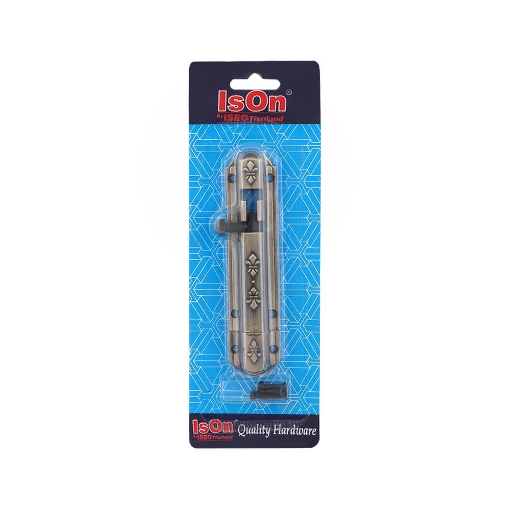 กลอนทั่วไป ISON 128 4 นิ้ว สีทองเหลืองรมดำ