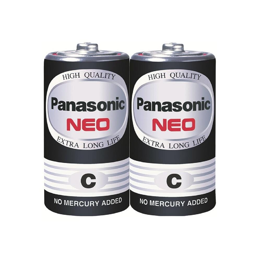 ถ่านธรรมดา PANASONIC C R14NT แพ๊ค 2 ก้อน สีดำ