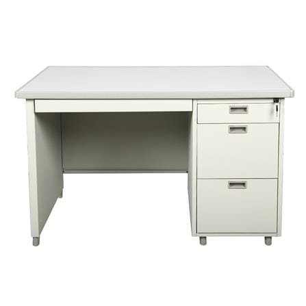 โต๊ะทำงานเหล็ก LUCKY WORLD DX-40-3-TG 120 ซม. สีเทาทราย_1
