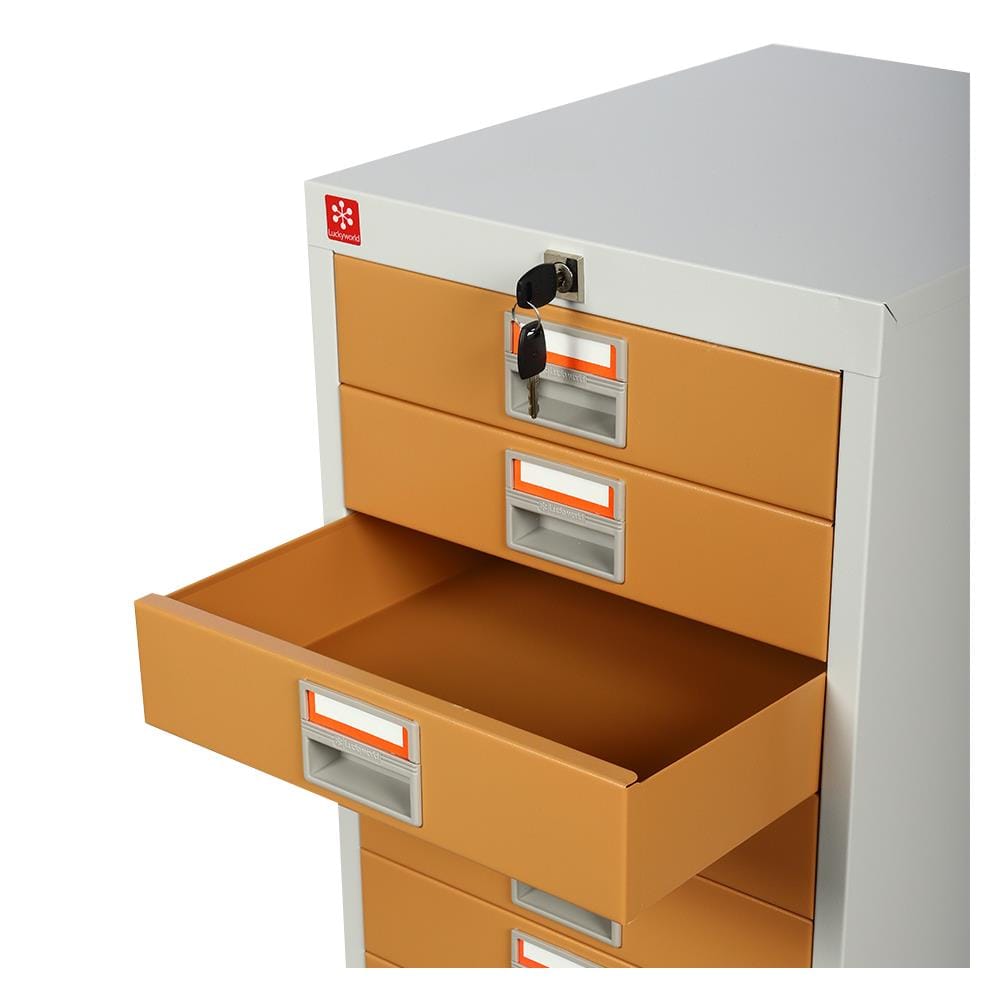ตู้ลิ้นชักเหล็ก 15 ลิ้นชัก LUCKY WORLD CDX-15-EG สีน้ำตาล