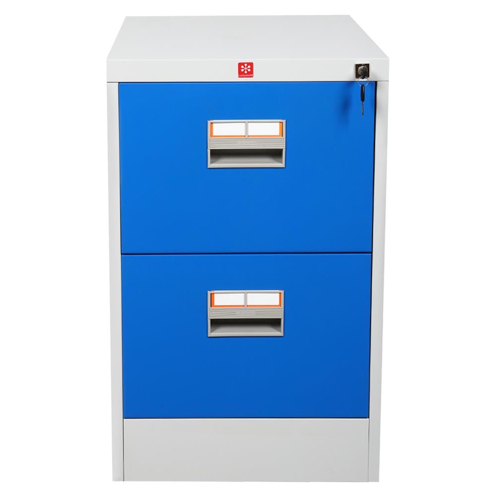 ตู้ลิ้นชักเหล็ก 2 ลิ้นชัก LUCKY WORLD KCDX-2-RG สีน้ำเงิน