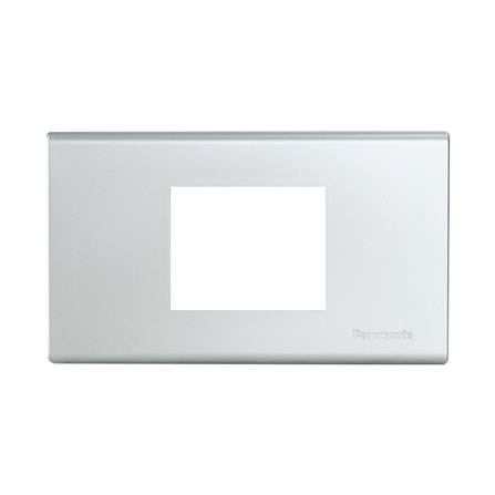 หน้ากาก 2 ช่องกลาง PANASONIC WEG68029MW สีเงิน