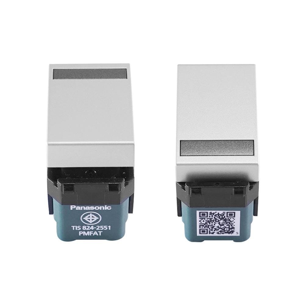 สวิตช์ 2 ทาง PANASONIC WEG5532 MW ขนาด 1 ช่อง สีเงิน