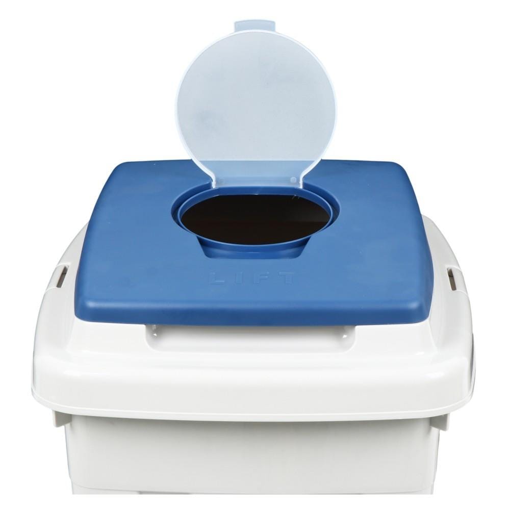 ถังขยะเหลี่ยม ฝาเปิด-ปิด KEY WAY 95L สีน้ำเงิน/ม่วง