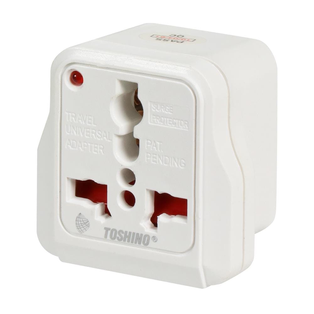 ปลั๊กแปลง 2 ขาแบน TOSHINO DD-P2S สีขาว