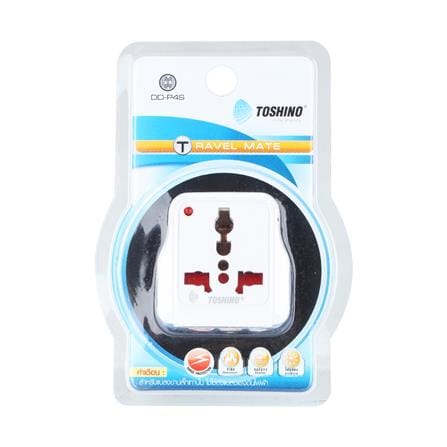 ปลั๊กแปลง 2 ขากลม TOSHINO DD-P4S สีขาว_3